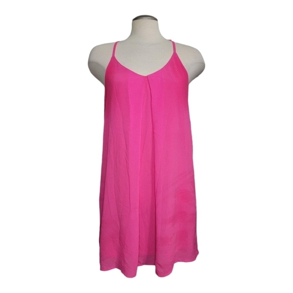 Sophia | Pink V-Neck Flowy Racerback Tank Top